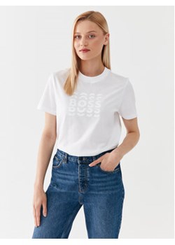 Boss T-Shirt 50500054 Biały Slim Fit ze sklepu MODIVO w kategorii Bluzki damskie - zdjęcie 168689455