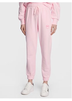 Pinko Spodnie dresowe 100371 A0KN Różowy Regular Fit ze sklepu MODIVO w kategorii Spodnie damskie - zdjęcie 168689798
