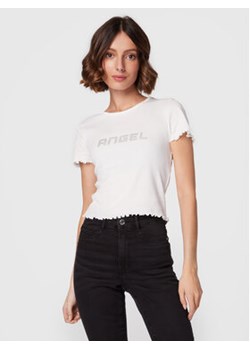 Gina Tricot T-Shirt Sandy 17255 Biały Slim Fit ze sklepu MODIVO w kategorii Bluzki damskie - zdjęcie 168689967