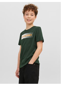 Jack&Jones Junior T-Shirt 12237411 Zielony Regular Fit ze sklepu MODIVO w kategorii T-shirty chłopięce - zdjęcie 168690538