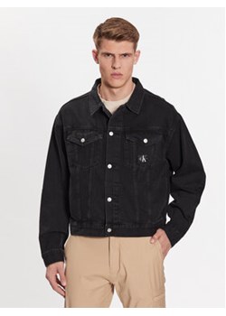Calvin Klein Jeans Kurtka jeansowa J30J324233 Czarny Regular Fit ze sklepu MODIVO w kategorii Kurtki męskie - zdjęcie 168690626