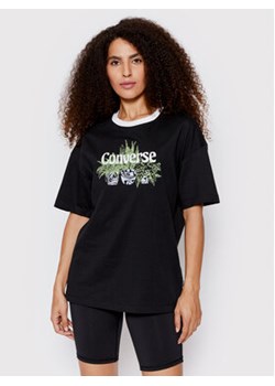 Converse T-Shirt Plant Powered Ringer 10023937-A01 Czarny Loose Fit ze sklepu MODIVO w kategorii Bluzki damskie - zdjęcie 168690699