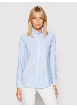 Polo Ralph Lauren Koszula Oxford 211664416 Niebieski Slim Fit ze sklepu MODIVO w kategorii Koszule damskie - zdjęcie 168690805