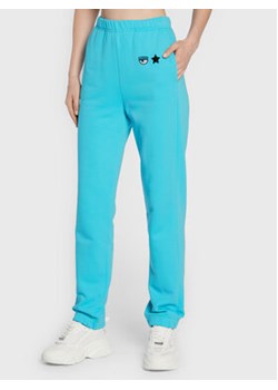 Chiara Ferragni Spodnie dresowe 73CBAT02 Niebieski Relaxed Fit ze sklepu MODIVO w kategorii Spodnie damskie - zdjęcie 168690849