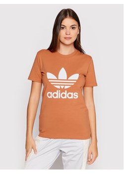 adidas T-Shirt adicolor Classics Trefoil HK9637 Pomarańczowy Regular Fit ze sklepu MODIVO w kategorii Bluzki damskie - zdjęcie 168690855