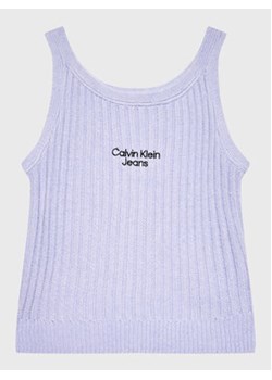 Calvin Klein Jeans Top IG0IG01591 Fioletowy Regular Fit ze sklepu MODIVO w kategorii Bluzki dziewczęce - zdjęcie 168692386