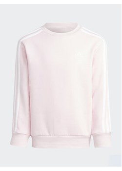 adidas Bluza Essentials 3-Stripes IJ6351 Różowy Regular Fit ze sklepu MODIVO w kategorii Bluzy dziewczęce - zdjęcie 168692397