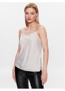 Calvin Klein Top K20K205844 Szary Regular Fit ze sklepu MODIVO w kategorii Bluzki damskie - zdjęcie 168692677