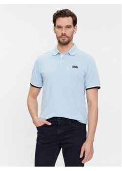 KARL LAGERFELD Polo 745403 541233 Niebieski Regular Fit ze sklepu MODIVO w kategorii T-shirty męskie - zdjęcie 168693045