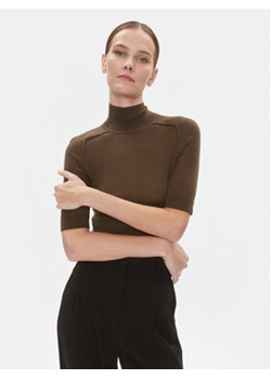 Calvin Klein Body K20K205990 Brązowy Slim Fit ze sklepu MODIVO w kategorii Bluzki damskie - zdjęcie 168694386