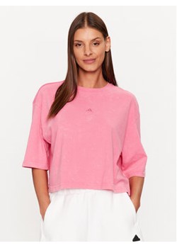 adidas T-Shirt ALL SZN Fleece Washed IK4262 Różowy Loose Fit ze sklepu MODIVO w kategorii Bluzki damskie - zdjęcie 168694996