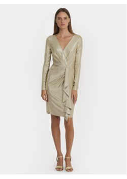 Lauren Ralph Lauren Sukienka koktajlowa 253919827005 Złoty Slim Fit ze sklepu MODIVO w kategorii Sukienki - zdjęcie 168695767