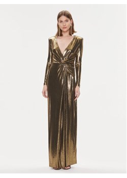 Nissa Sukienka wieczorowa RS14413 Złoty Slim Fit ze sklepu MODIVO w kategorii Sukienki - zdjęcie 168695885