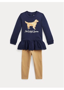 Polo Ralph Lauren Komplet bluzka i legginsy Lscnsetlegg 310919164001 Granatowy Regular Fit ze sklepu MODIVO w kategorii Komplety niemowlęce - zdjęcie 168695999