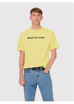 Only & Sons T-Shirt MTV 22022779 Żółty Relaxed Fit ze sklepu MODIVO w kategorii T-shirty męskie - zdjęcie 168696415