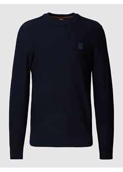 Sweter z dzianiny w jednolitym kolorze model ‘Anion’ ze sklepu Peek&Cloppenburg  w kategorii Swetry męskie - zdjęcie 168700405