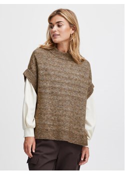 Fransa Sweter 20612836 Brązowy Relaxed Fit ze sklepu MODIVO w kategorii Kamizelki damskie - zdjęcie 168700867
