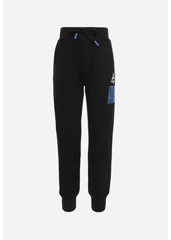 Czarne Dresowe Spodnie z Ozdobnym Suwakiem i Gumką w Pasie Bemoria ze sklepu Born2be Odzież w kategorii Spodnie chłopięce - zdjęcie 168701927