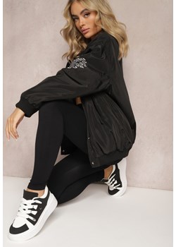 Czarne Legginsy Prążkowane z Efektem Push-Up High Waist Firale ze sklepu Renee odzież w kategorii Spodnie damskie - zdjęcie 168701999