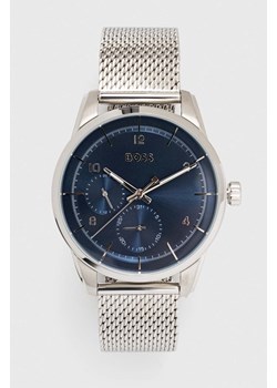 BOSS zegarek 1513942 męski kolor srebrny ze sklepu ANSWEAR.com w kategorii Zegarki - zdjęcie 168702007
