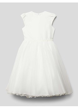 Sukienka z obszyciem koronką i wiązanym paskiem ze sklepu Peek&Cloppenburg  w kategorii Sukienki dziewczęce - zdjęcie 168702828