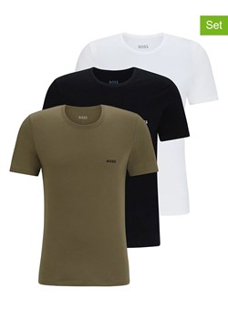 Hugo Boss Koszulki (3 szt.) w kolorze oliwkowym, czarnym i białym ze sklepu Limango Polska w kategorii T-shirty męskie - zdjęcie 168714816