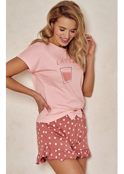 Bawełniana piżama damska różowa Frankie 3126, Kolor różowy-wzór, Rozmiar S, Taro ze sklepu Intymna w kategorii Piżamy damskie - zdjęcie 168717609