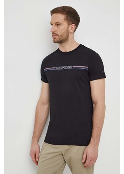 Tommy Hilfiger t-shirt bawełniany męski kolor czarny z nadrukiem MW0MW34428 ze sklepu ANSWEAR.com w kategorii T-shirty męskie - zdjęcie 168719458