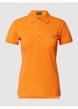 Koszulka polo o kroju slim fit z wyhaftowanym logo model ‘JULIE’ ze sklepu Peek&Cloppenburg  w kategorii Bluzki damskie - zdjęcie 168720535