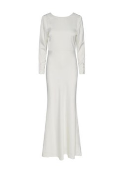 YAS Sukienka wieczorowa 26030293 Biały Regular Fit ze sklepu MODIVO w kategorii Sukienki - zdjęcie 168725275