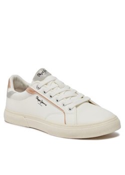 Pepe Jeans Sneakersy Kenton Mix W PLS31560 Biały ze sklepu MODIVO w kategorii Trampki damskie - zdjęcie 168727568