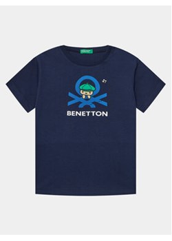 United Colors Of Benetton T-Shirt 3I1XG10CY Granatowy Regular Fit ze sklepu MODIVO w kategorii T-shirty chłopięce - zdjęcie 168727659