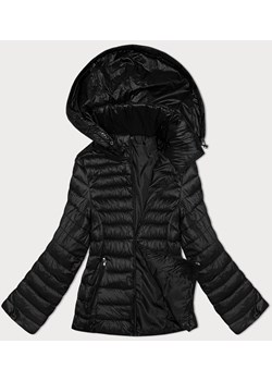 Pikowana kurtka damska z odpinanym kapturem S'West czarna (B8220-1) ze sklepu goodlookin.pl w kategorii Kurtki damskie - zdjęcie 168727765