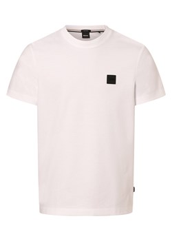 BOSS Koszulka męska - Tiburt 278 Mężczyźni Bawełna biały jednolity ze sklepu vangraaf w kategorii T-shirty męskie - zdjęcie 168727839