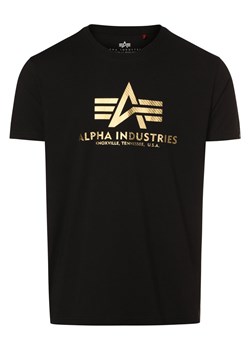 Alpha Industries Koszulka męska Mężczyźni Bawełna czarny nadruk ze sklepu vangraaf w kategorii T-shirty męskie - zdjęcie 168727858