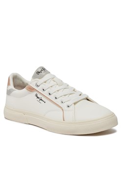Sneakersy Pepe Jeans Kenton Mix W PLS31560 Factory White 801 ze sklepu eobuwie.pl w kategorii Trampki damskie - zdjęcie 168728217