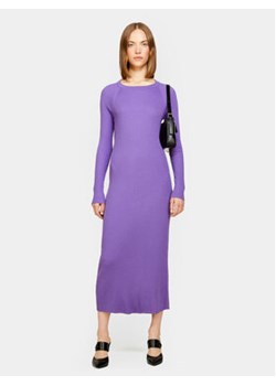Sisley Sukienka dzianinowa 1B7YMV00M Fioletowy Slim Fit ze sklepu MODIVO w kategorii Sukienki - zdjęcie 168728476
