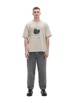Cropp - Koszulka z nadrukiem - kremowy ze sklepu Cropp w kategorii T-shirty męskie - zdjęcie 168729167