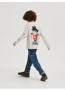 Reserved - Longsleeve oversize Dragon Ball - jasnoszary ze sklepu Reserved w kategorii T-shirty chłopięce - zdjęcie 168731835
