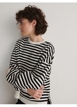 Reserved - Bluza oversize w paski - czarny ze sklepu Reserved w kategorii Bluzy damskie - zdjęcie 168731895