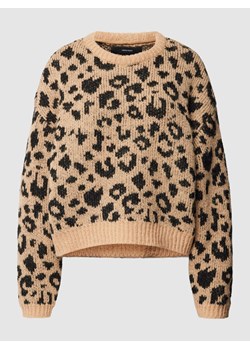 Sweter z dzianiny ze zwierzęcym wzorem model ‘ZELMA’ ze sklepu Peek&Cloppenburg  w kategorii Swetry damskie - zdjęcie 168732767