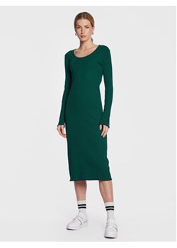 Tommy Hilfiger Sukienka dzianinowa WW0WW37559 Zielony Slim Fit ze sklepu MODIVO w kategorii Sukienki - zdjęcie 168734266