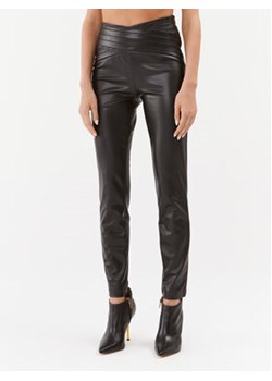 Guess Spodnie z imitacji skóry Dana W3BB54 K8S30 Czarny Skinny Fit ze sklepu MODIVO w kategorii Spodnie damskie - zdjęcie 168734789