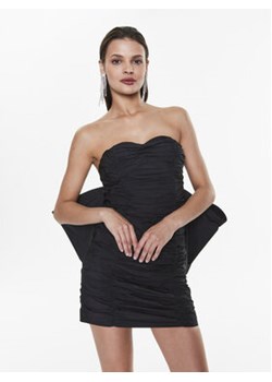 ROTATE Sukienka koktajlowa Taft Pleated RT2494 Czarny Slim Fit ze sklepu MODIVO w kategorii Sukienki - zdjęcie 168734859