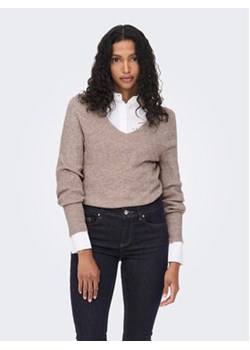 ONLY Sweter 15230147 Beżowy Regular Fit ze sklepu MODIVO w kategorii Swetry damskie - zdjęcie 168735219