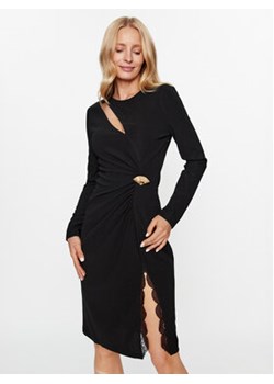 KARL LAGERFELD Sukienka codzienna Jacquard Punto 236W1356 Czarny Slim Fit ze sklepu MODIVO w kategorii Sukienki - zdjęcie 168735308