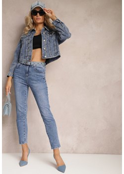 Niebieskie Klasyczne Jeansy o Fasonie Regular Fiacera ze sklepu Renee odzież w kategorii Jeansy damskie - zdjęcie 168736317
