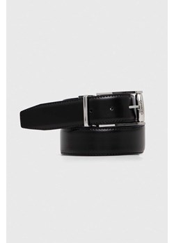 Calvin Klein pasek skórzany męski kolor czarny ze sklepu ANSWEAR.com w kategorii Paski męskie - zdjęcie 168736827