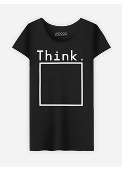 WOOOP Koszulka &quot;Think&quot; w kolorze czarnym ze sklepu Limango Polska w kategorii Bluzki damskie - zdjęcie 168737586