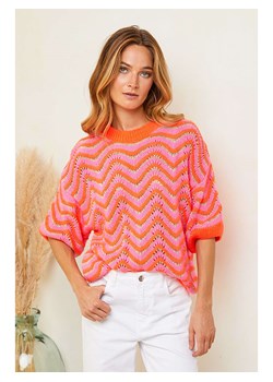 Joséfine Sweter &quot;Daylan&quot; w kolorze różowo-pomarańczowym ze sklepu Limango Polska w kategorii Swetry damskie - zdjęcie 168737755